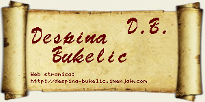Despina Bukelić vizit kartica